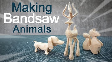 I made These wooden animals using only a Bandsaw!