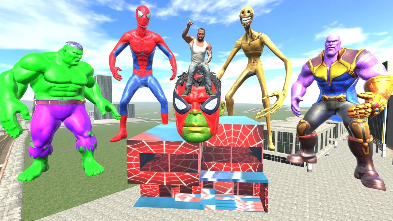 Franklin Save Spider-Hulk & Change His House To Spider-Hulk House In Indian Bike Driving 3d