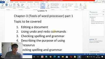 Class 4 chapter 3 Tools of word processor part 1