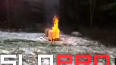 Ak47- exploding target - Gasoline - Slow Motion