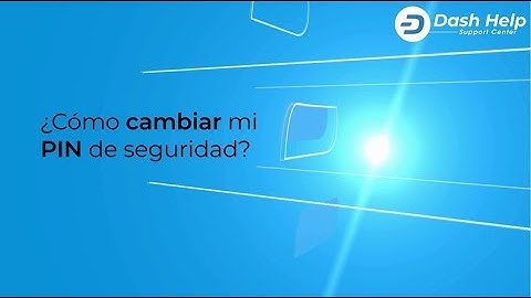 1. ¿Cómo cambiar pin de seguridad Dash Wallet Oficial? (iOS)
