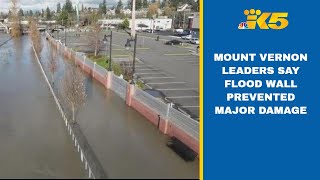 Floodwall prevented 'devastating' storm impacts in Mount Vernon, leaders say