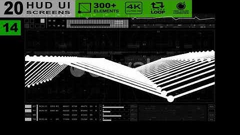 20 HUD UI Screens 300+ Elements for After Effects  2021