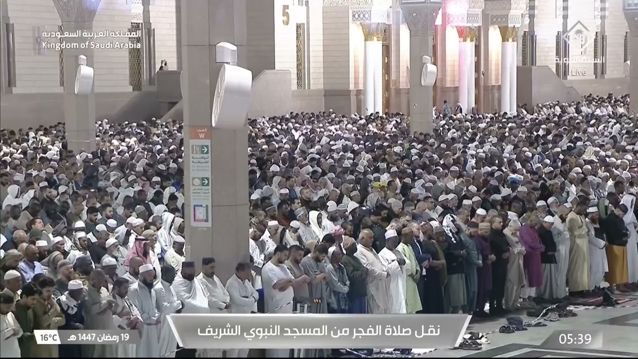 صلاة الفجر للشيخ عبدالباري الثبيتي 19 رمضان 1447هـ