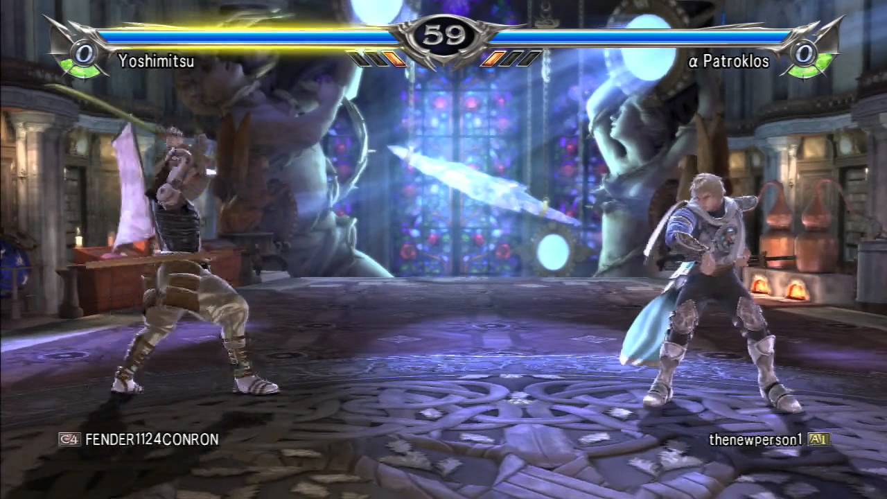 Alpha Patroklos vs Yoshimitsu (FENDER1124CONRON) [Soul Calibur V Player Match]