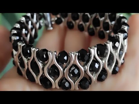 KRİSTAL BONCUKTAN DUDAK APARATLI BİLEKLİK YAPIMI /Crystal Bracelet Making With Lip Attachments