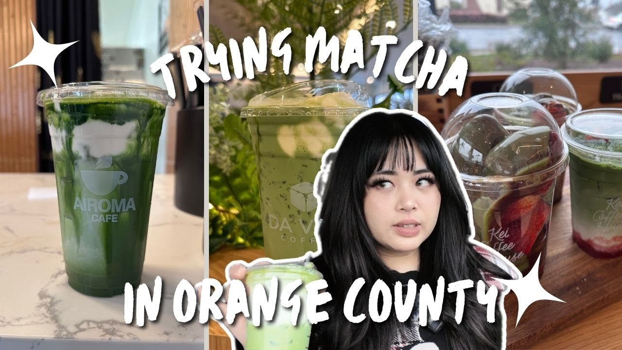 trying different matcha lattes in OC 🍵 - YouTube
