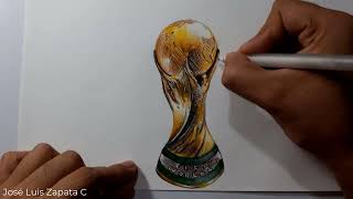 Asombroso dibujo en 3D de la Copa Mundial de la FIFA | Amazing 3D Drawing of FIFA World Cup Trophy by José Luis Zapata C 332 views 1 year ago 3 minutes, 18 seconds