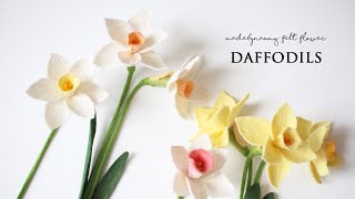 Felt Daffodil  madebynaomY Felt Flower Tutorial