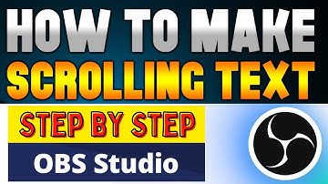 HOW TO CREATE SCROLLING TEXT IN OBS STUDIO | RUNNING TEXT IN YOUTUBE LIVE - OBS STUDIO TUTORIAL#obs