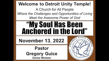 Detroit Unity Temple Sunday Service 11 13 2022