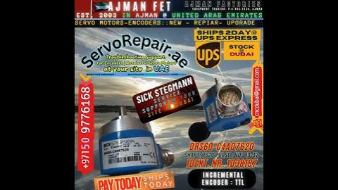 Sick Service Support Dubai ServoRepair.ae CNC Repair PLC Encoder Troubleshooting Buy DRS60-C4A07620