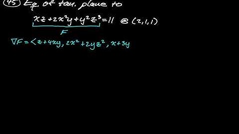 Vector Normal to Surface & Tangent Plane || Multivariable Calculus (Assignment 1, pt 3)