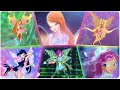 Winx club  all transformations up to cosmix season 1 to 8