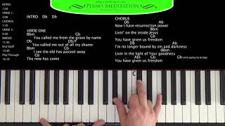 Resurrection Power (Chris Tomlin) - How to Play on the Piano [Db]