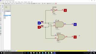 DLC lab1 how to use AND OR NOT gate in proteus