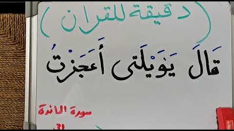 سورة المائدة الآية 31