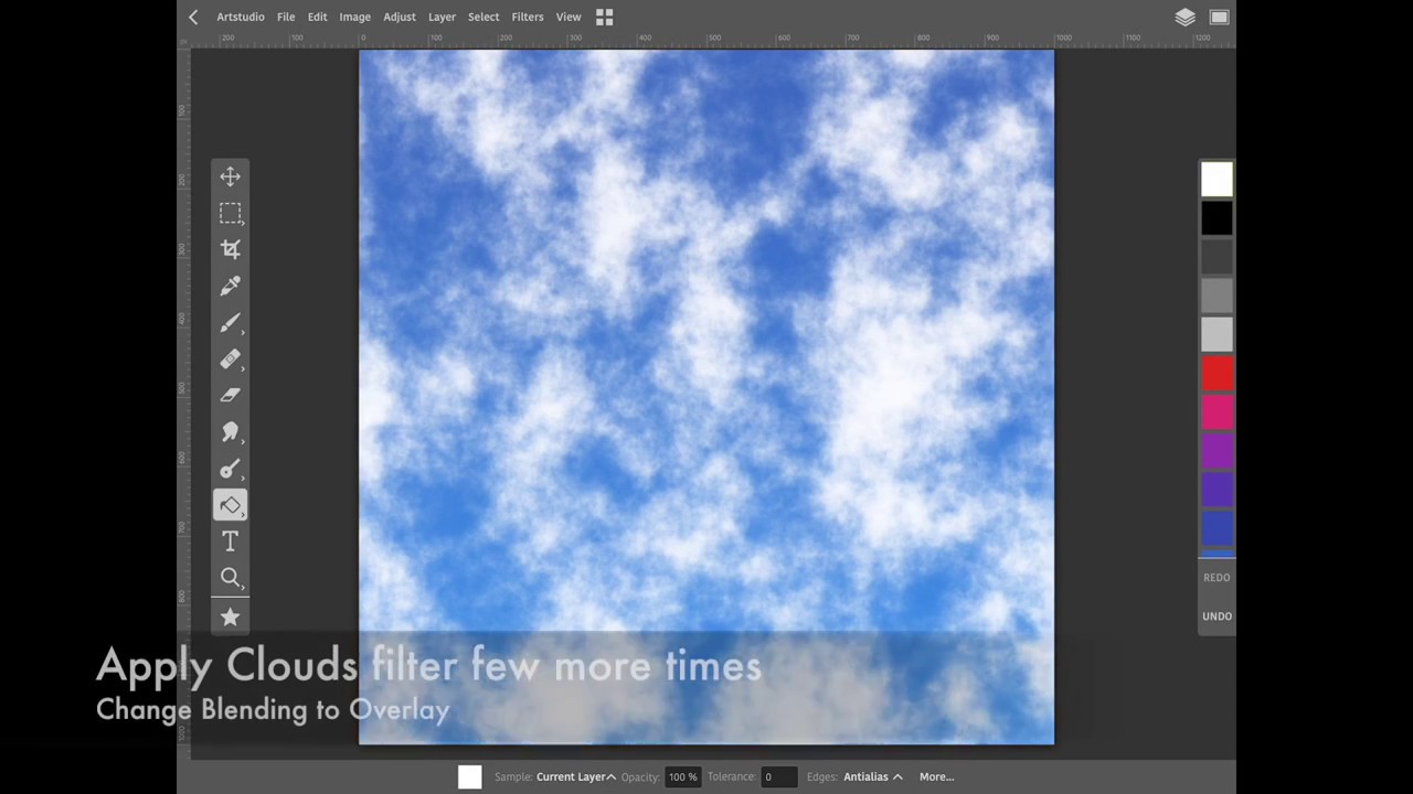 Generate realistic clouds in Artstudio Pro