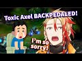 Toxic Axel BACKPEDALED SO FAST after being MEAN to someone in LOL!【Holostars EN | Axel Syrios 】
