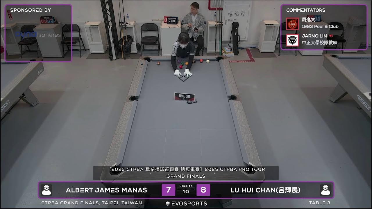 AJ MANAS VERSUS LU HUI CHAN | RACE 10 |CTPBA PRO TOUR |QUARTER FINALS