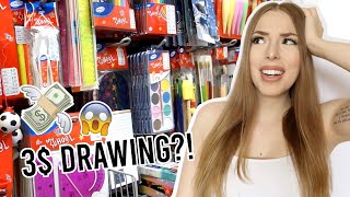 DOLLAR STORE ART CHALLENGE! Making a Drawing for 3$!