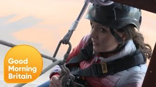 Laura Tobins Terrifying Blackpool Tower Abseil Good Morning Britain