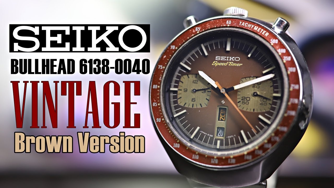 SEIKO Vintage - Bullhead 6138-0040 (Brown Version) - YouTube