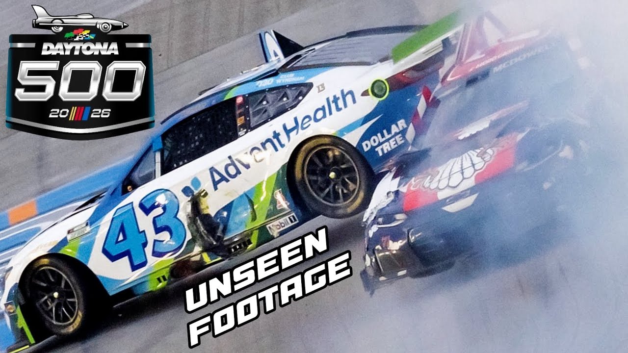(NEVER SHOWN ON TV) Extended Replays HUGE Final Lap Crash In Turn One NASCAR 2026 Daytona 500
