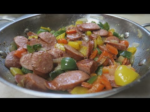 kielbasa-sausage-peppers-and-onions-recipe-low-carb-|-episode-237