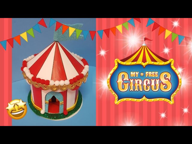 Carpa de circo troquelada, decoración de fiesta de cumpleaños de