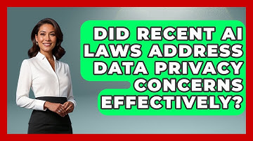 Did Recent AI Laws Address Data Privacy Concerns Effectively? | AI and Technology Law News