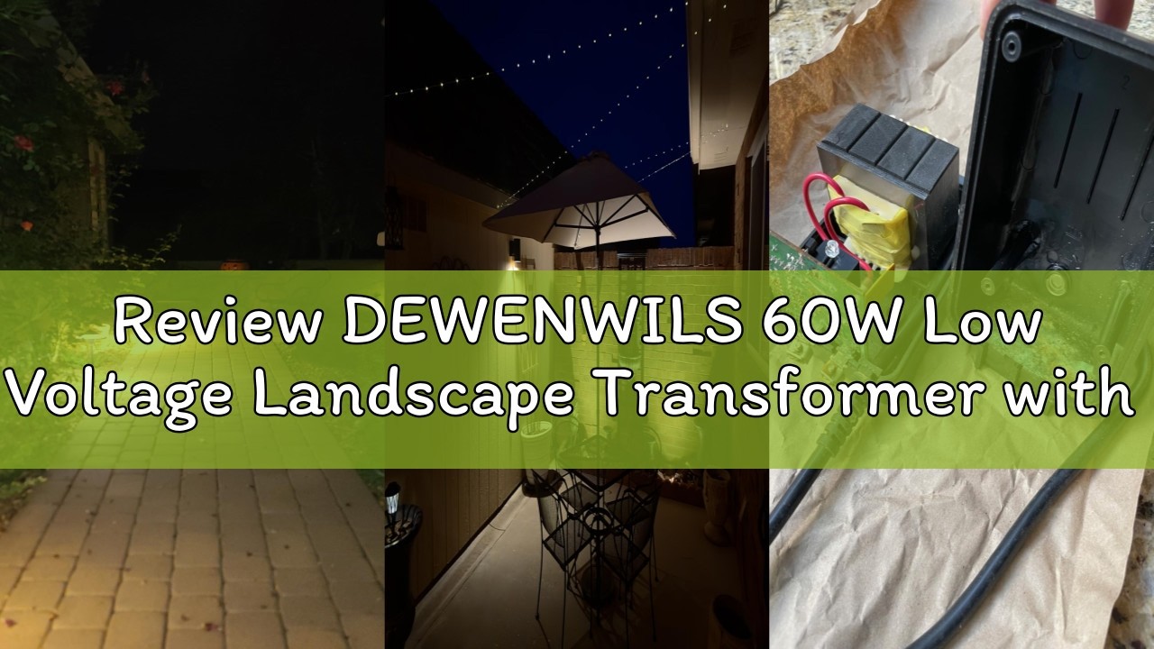 DEWENWILS Low Voltage Landscape Transformer, 60W 120V AC To 24V DC Landscape Lighting Transformer With Timer Photocell Sensor Outdoor Weatherproof For Led Lights Spotlights Pathway Lights Hosl02c