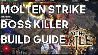 Molten Strike Brutus Lead Sprinkler Build Guide - Amazing Boss Killer! Path of Exile