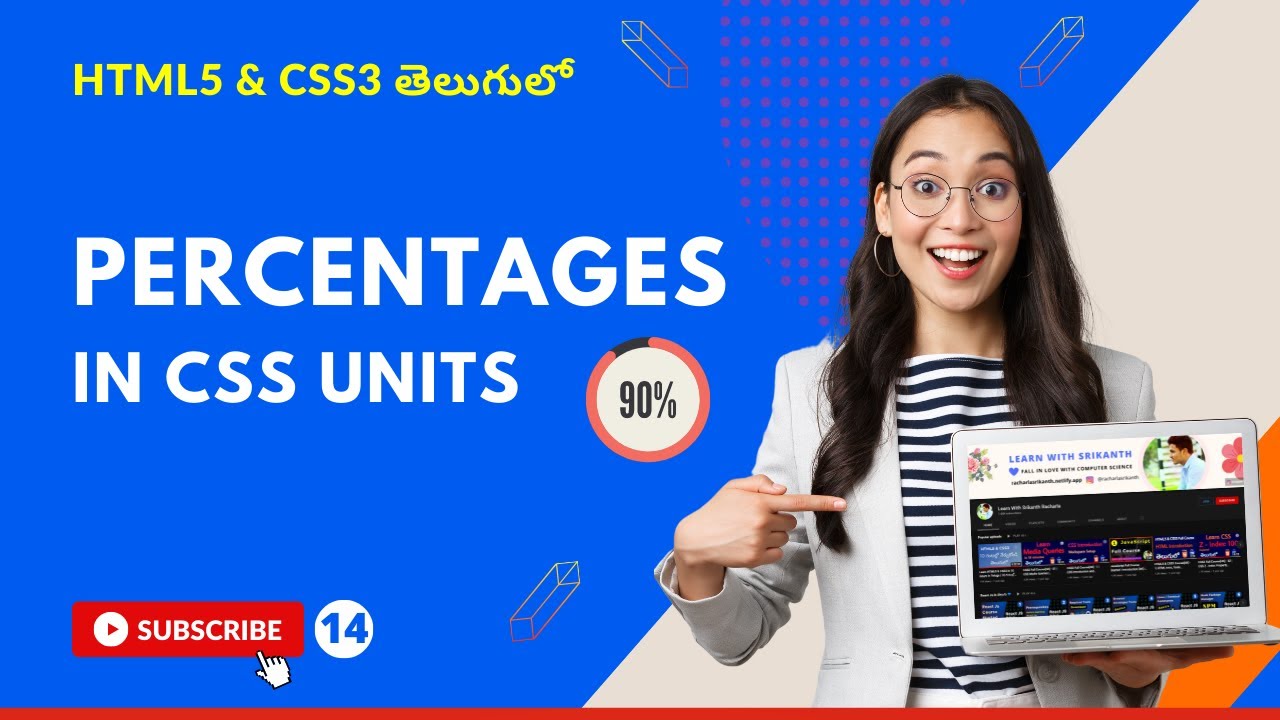CSS3 Full Course[4K] - 14 | Percentages (50%) in CSS | CSS Units ...