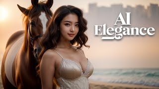 Ai Lookbook [4K] Elegance- Beach Horseback Riding