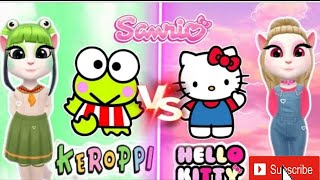 My Talking Angela 2 😻 ||Keroppi vS Hello Kitty || Cosplay...🌈💋🥰❤️