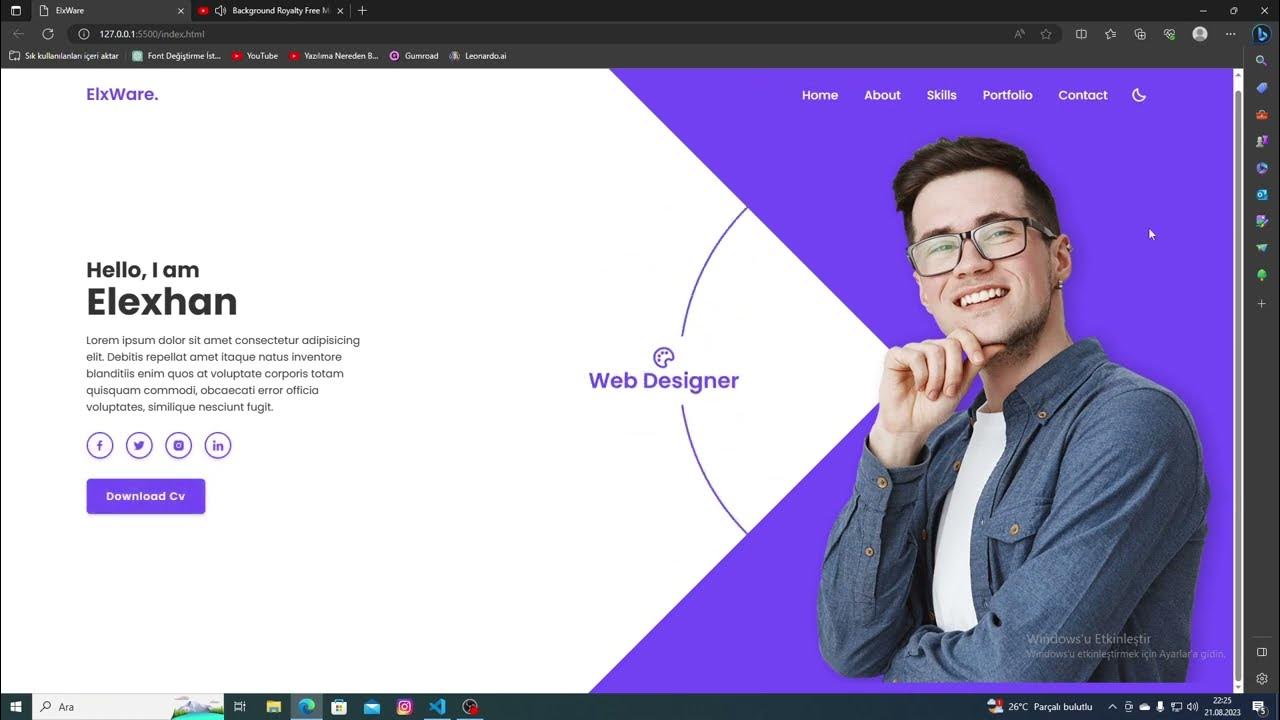 Animated PORTFOLIO Website Template In Html CSS And JS Gumroad Product ...