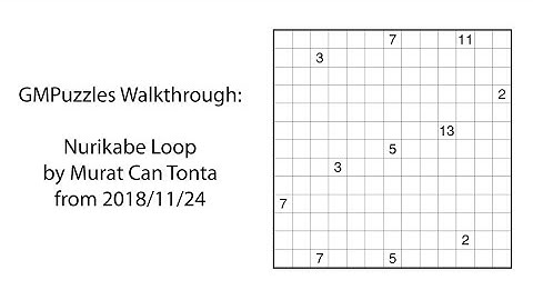 GMPuzzles - 2018/11/24 - Nurikabe Loop by Murat Can Tonta