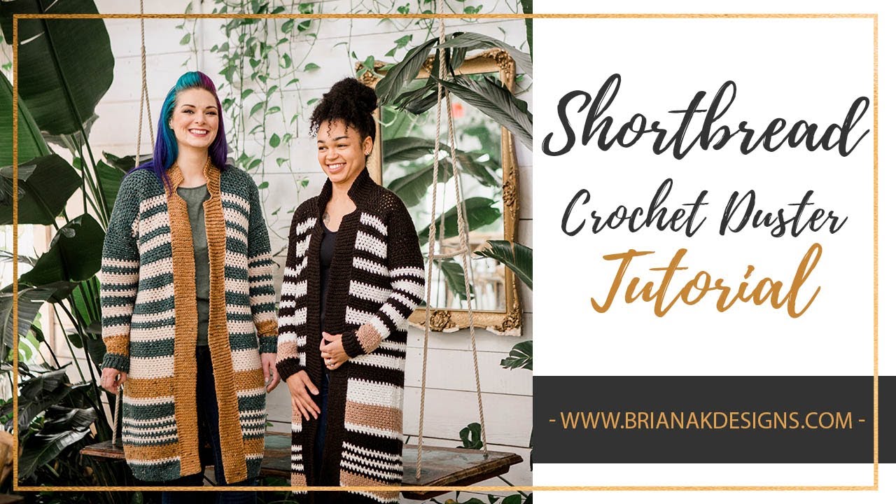 Striped Shortbread Duster Crochet Pattern Video Tutorial - YouTube