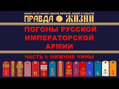 Чины и Погоны Русской Императорской Армии  Часть I  Нижние Чины