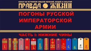 Чины и Погоны Русской Императорской Армии  Часть I  Нижние Чины