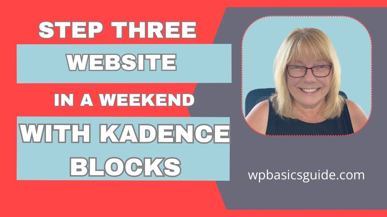 Set up your WordPress website in a weekend! Step 3 Choose the blocks ...