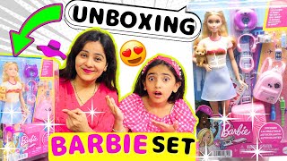 Unboxing : Discover the Newest BARBIE DOLL Set!🌈 Barbie Doll and Accessories!😍 Samayra Narula |