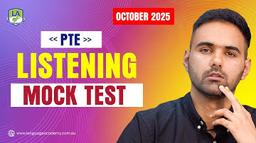 PTE Listening Mock Test | Timer and Answers | Real Exam Questions October 2025 | Language Academy