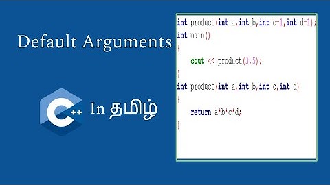 Default Arguments | C++ in Tamil | Logic First Tamil