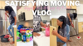 MOVING VLOG: clean my new apartment + get to know me (essentials, shopping, haul, organization)