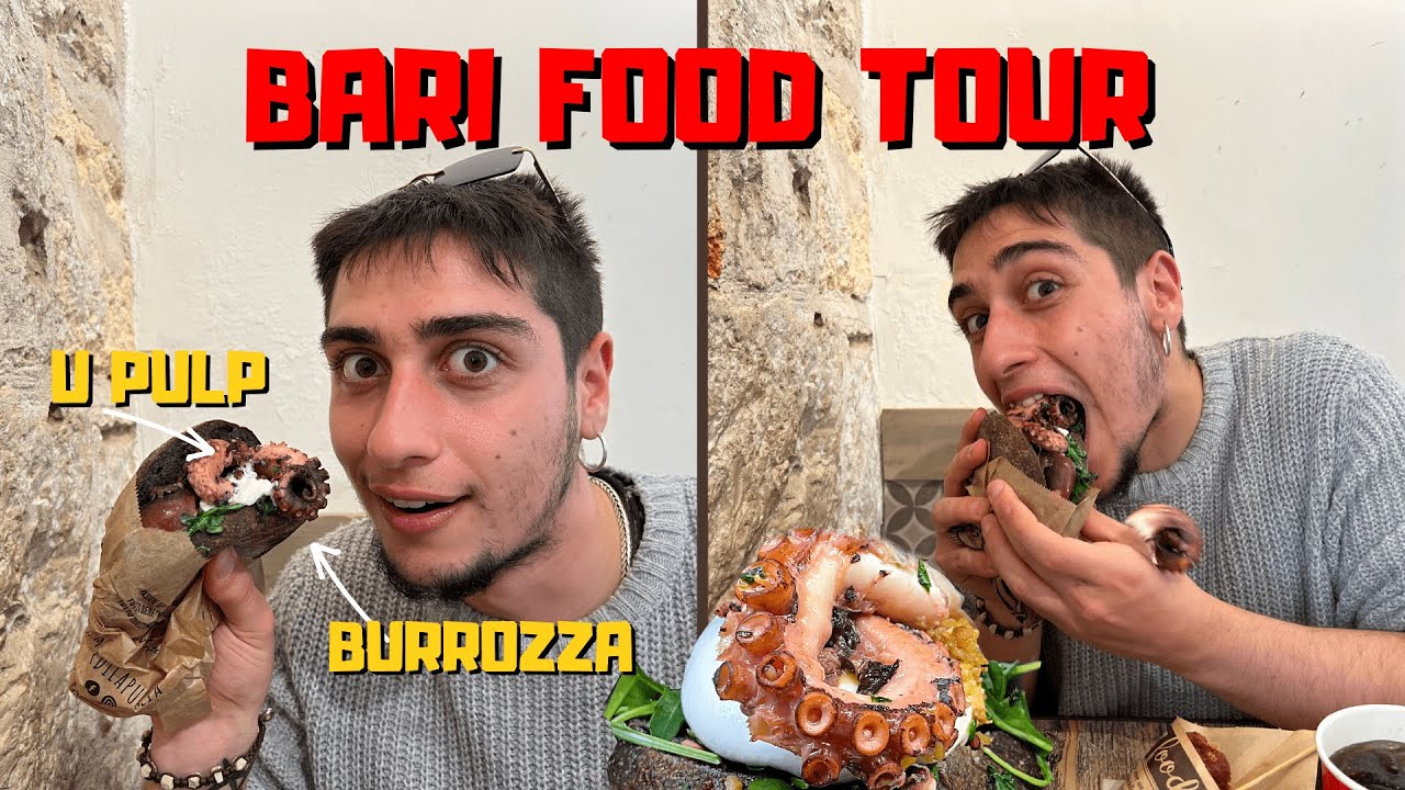 BARI FOOD TOUR! 🍔 ESPLODE LA BURRATA FIRTTA!
