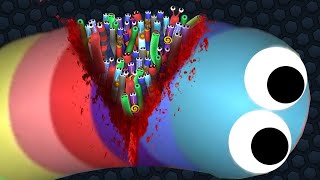 Slither.io 1 Hacker Snake vs 10000 Invasion Snakes Epic Slitherio Gameplay