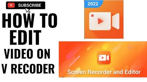 How to edit video on V recorder app 2022...