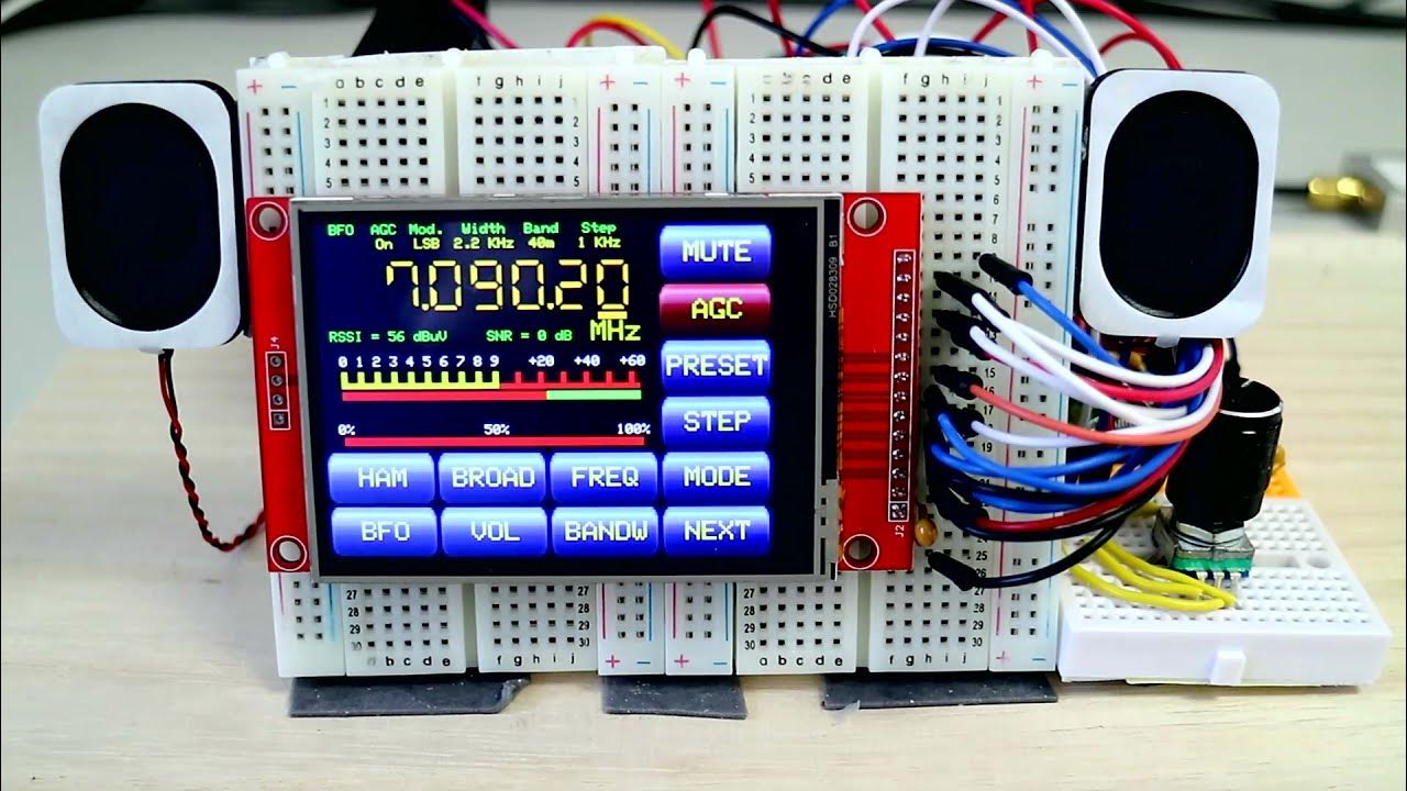 Si4735 FM stereo/AM/SW radio receiver with ILI9431 touch display